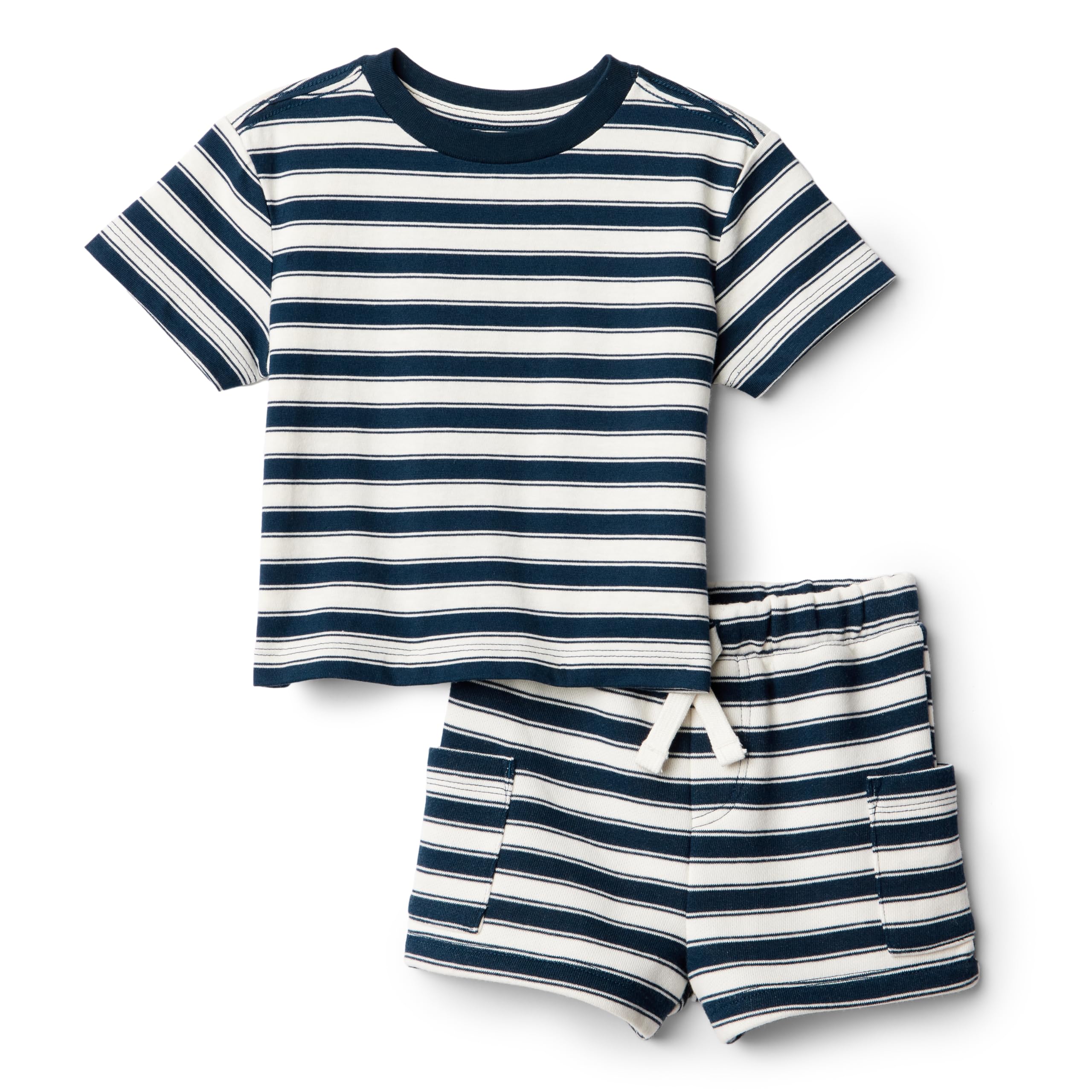 Amazon Essentials x Sofia Grainge Babies, Toddlers, and Boys' T-Shirt and Short Play Set, Multipacks