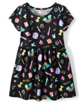 The Children's Place Girls' Plaid Stretch Jacquard Short Sleeve Dress