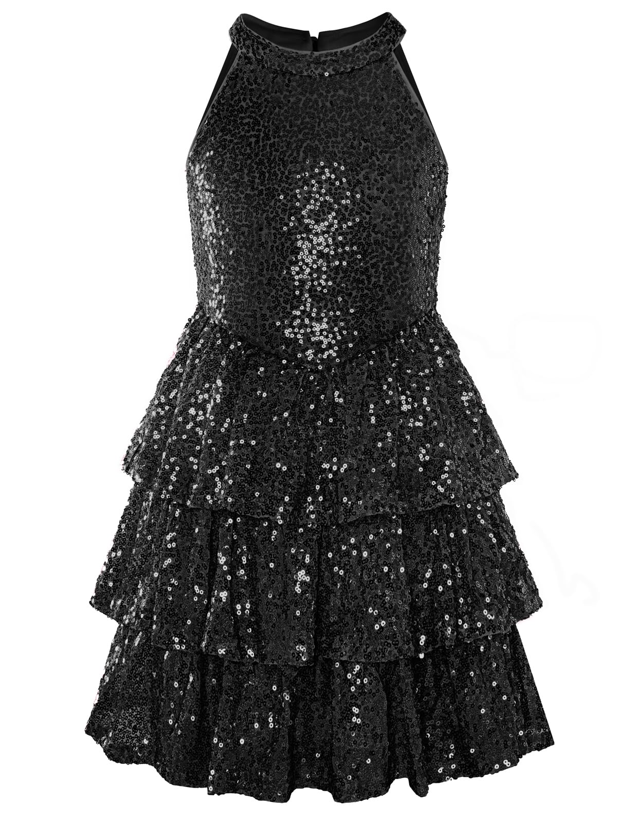 GRACE KARIN Girls Sequin Party Dress Kids Sparkly Formal Birthday Teen Special Occasion Fancy Pageant Dresses Size 6-14
