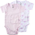Starberrykids Unisex Adaptive Feeding G-Tube Baby Onesies, 100% Cotton, Round Neck Style, Short Sleeve- 17 Colors & 10 Sizes