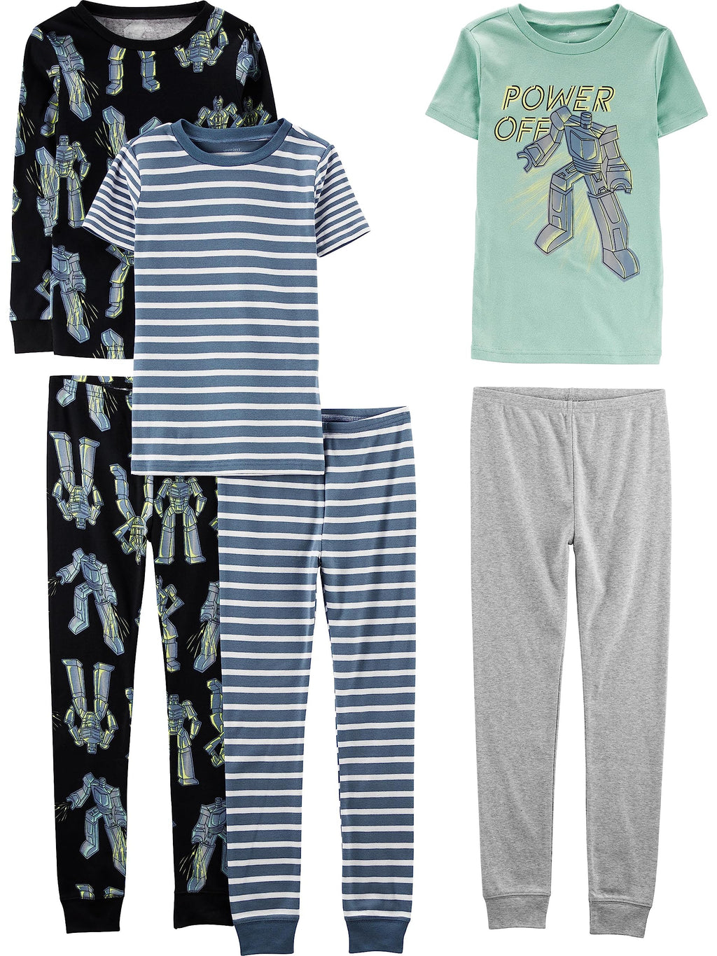 Simple Joys by Carter's girls 6-piece Snug Fit Cotton Pajama Set