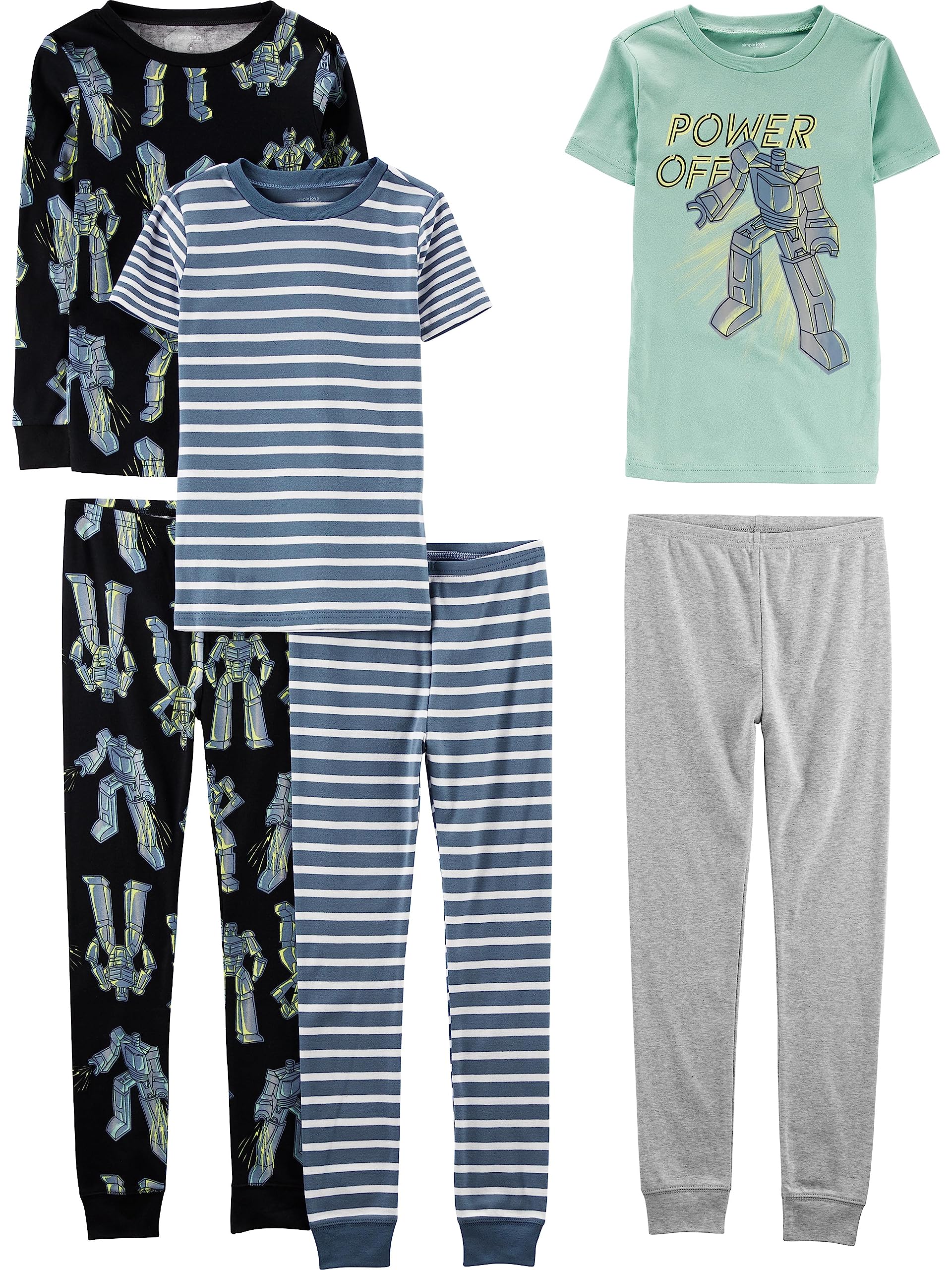 Simple Joys by Carter's girls 6-piece Snug Fit Cotton Pajama Set