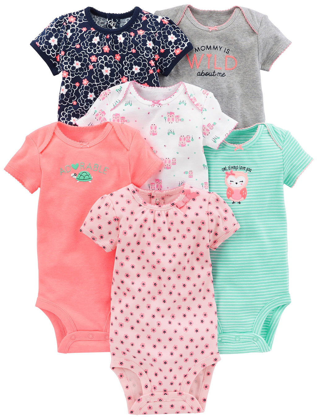 Simple Joys by Carter's Baby-Girls 6-Pack Short-Sleeve Bodysuit