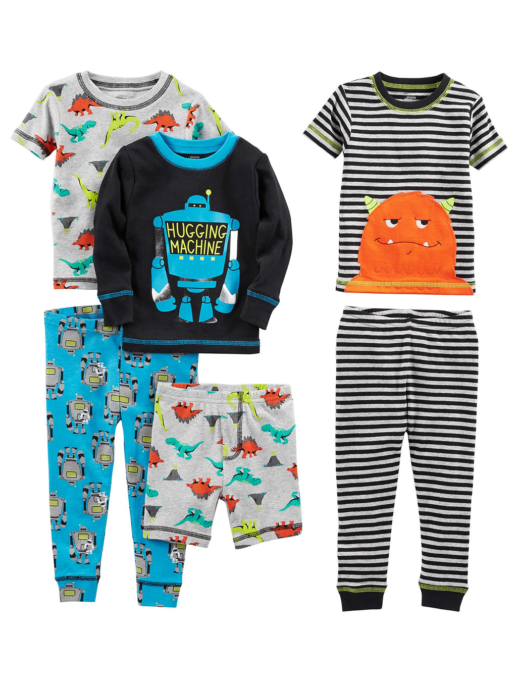 Simple Joys by Carter's girls 6-piece Snug Fit Cotton Pajama Set